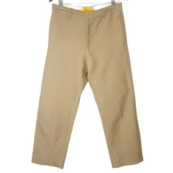 NEW Union Los Angeles khaki beige flat front pants - Picture 3 of 8